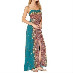 Free People Morning Song Printed Slip Maxi